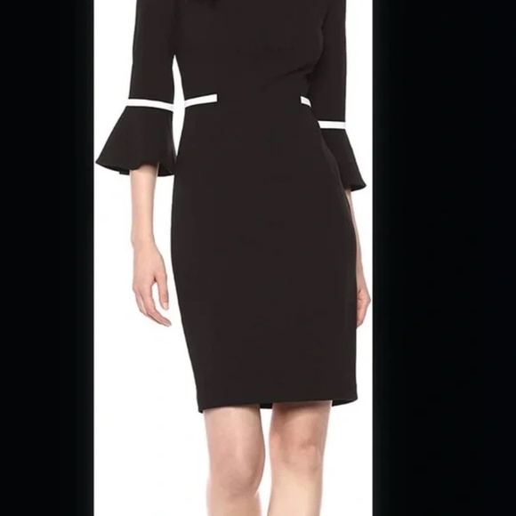 Calvin Klein Bell Sleeve Sheath Dress - Picture 2 of 5